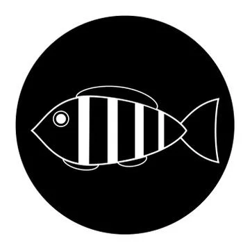 Fish button Stock Illustration