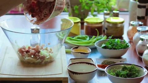 Fish cake making, bonito fish Stock Footage 250264008
