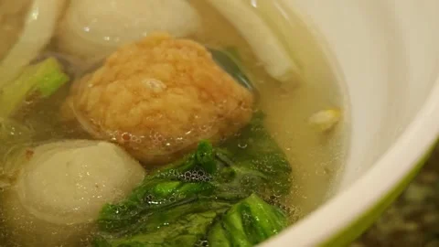 Fish Cake Udon, Close up. Stock Footage 305232934