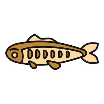 Fish cartoon character flat style illustration drawing Stock Illustration