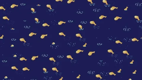 Fish cartoon purple characters wallpaper… | Stock Video | Pond5