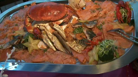Fish Catering Stock Footage