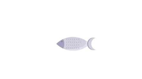 A fish caught on a hook against a plain white background, showcasing the fi.. Stock Footage 332545041