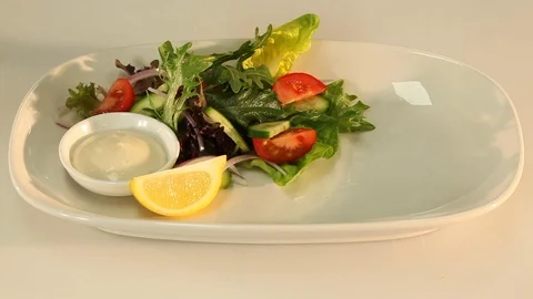 Fish Chips Salad Stock Footage 113990863