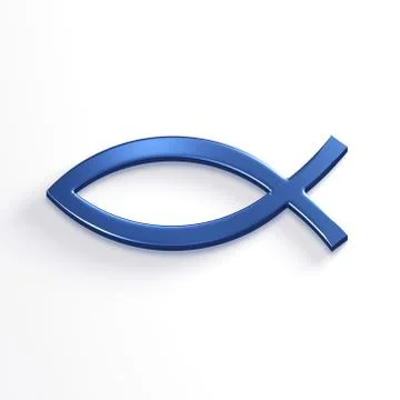 Fish of Christ Symbol. 3D Render Illustration Ilustração Stock