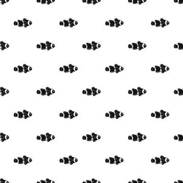 Fish clown pattern Stock Illustration