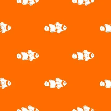 Fish clown pattern seamless Stockillustratie