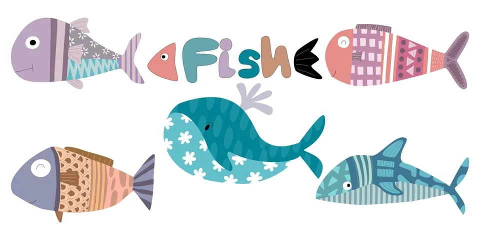 Fish collection1 Stock Illustration