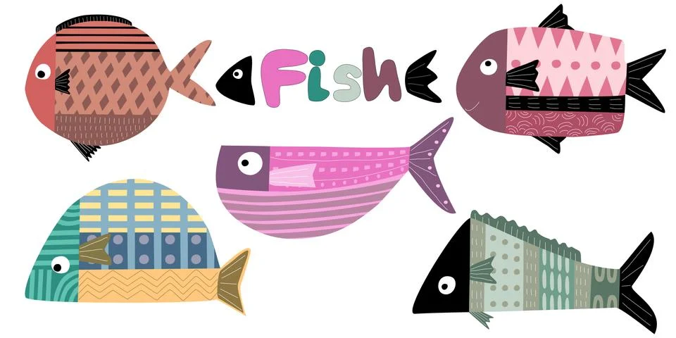 Fish collection2 Stock Illustration