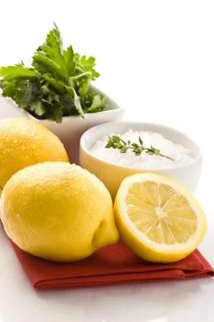 Fish condiments Stock Photos