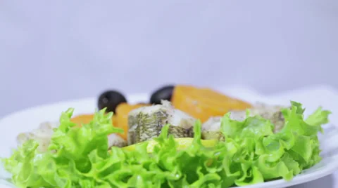 Fish cooked on double boiler Vídeos de archivo 37673713