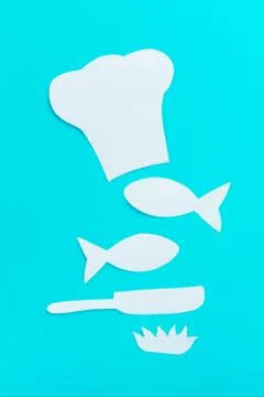 Fish in a cooking pan Stock Photos