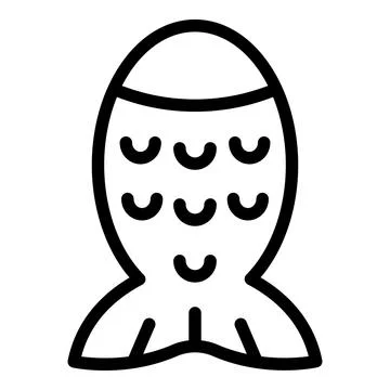 Fish cracker icon outline vector. Food grain イラスト素材