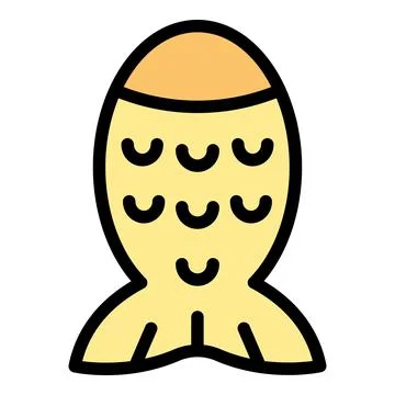 Fish cracker icon vector flat イラスト素材