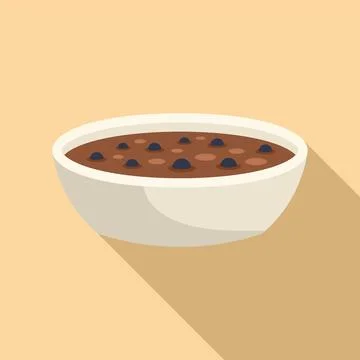 Fish cream soup icon flat vector. Vegetable bowl Ilustração Stock