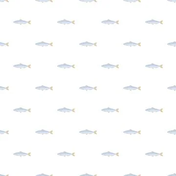 Fish creating a seamless repeating aquatic pattern Stock Illustration