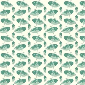 Fish creative pattern Stock Illustration
