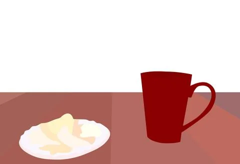 Fish crisp with drink Stock Illustration