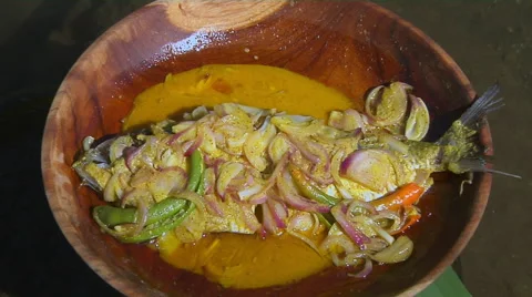 Fish Curry Indian Style Stock Footage 58314632