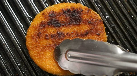 Fish cutlets cooking on grill. Video stock 52349508