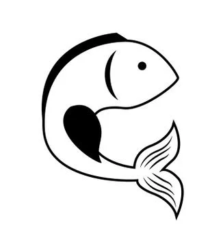 Fish design over isolated background. Sea life icon, vector grap Ilustração Stock