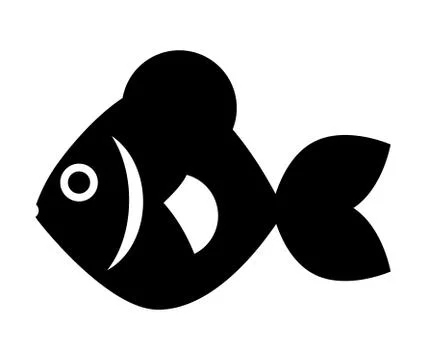 Fish design over isolated background. Sea life icon, vector grap Ilustração Stock