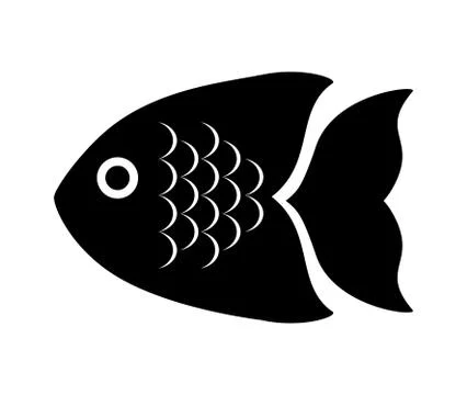 Fish design over isolated background. Sea life icon, vector grap Ilustração Stock