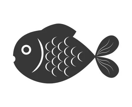 Fish design over isolated background. Sea life icon, vector grap Ilustração Stock