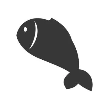 Fish design over isolated background. Sea life icon, vector grap Ilustração Stock