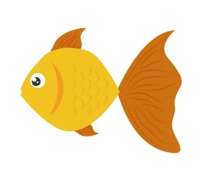 Fish design over isolated background. Sea life icon, vector grap Ilustração Stock
