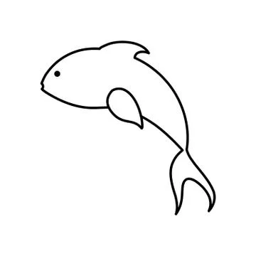 Fish design over isolated background. Sea life icon, vector grap Ilustração Stock