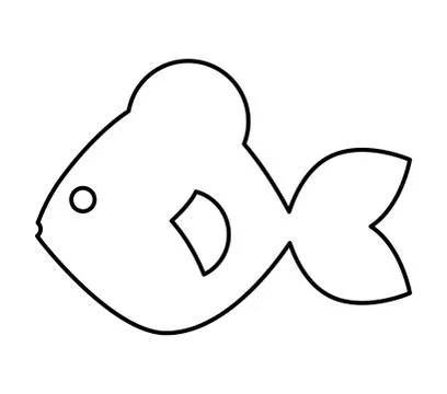 Fish design over isolated background. Sea life icon, vector grap Ilustração Stock