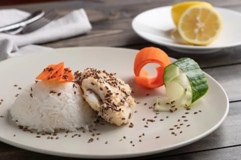 Fish dinner Stock Photos