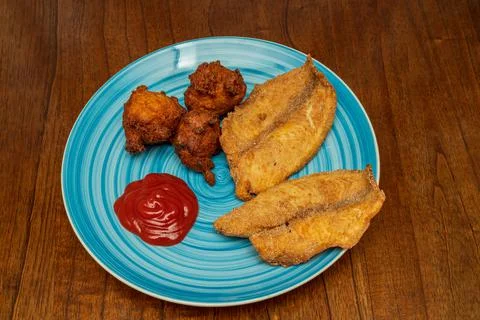 Fish dinner Foto stock