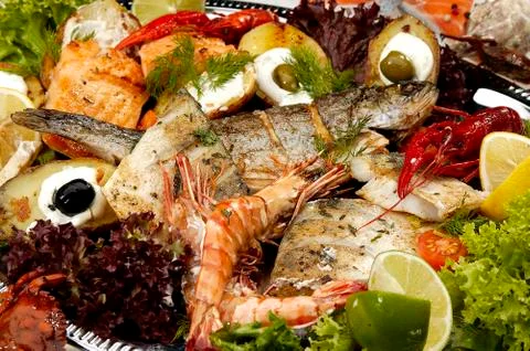 Fish dish Stock Photos