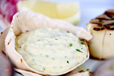 A fish dish in the restaurant Stock Photos