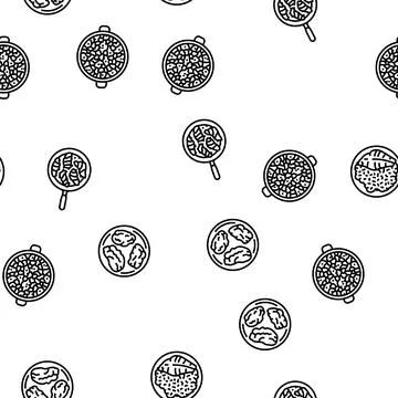 Fish dishes seamless pattern vector 스톡 일러스트