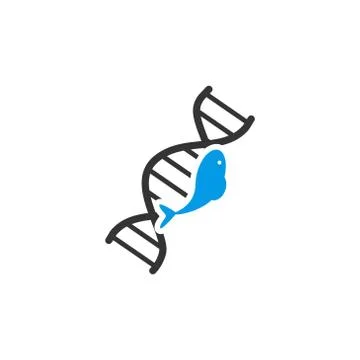 Fish dna vector design template illustration Stock Illustration