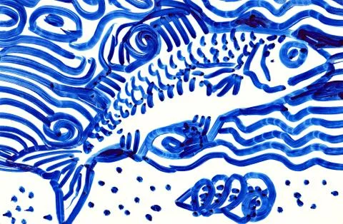 Fish Drawing Stock Illustration