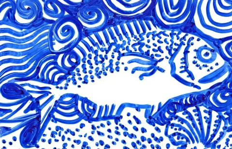 Fish Drawing Stock Illustration