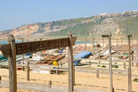 Fish drying outside Stock Photos