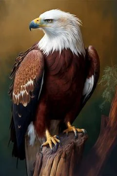 Fish eagle in natural habitat Illustrazione stock