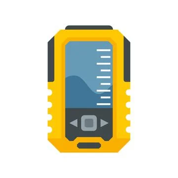 Fish echo sounder icon flat isolated vector Illustrazione stock