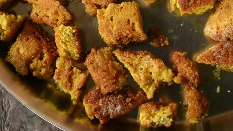Fish Eggs Fry (roe) - Indian Food Video stock 343400792