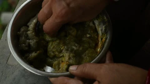 Fish Eggs Fry (roe) - Indian Food Stock-Footage 343401128