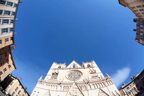 Fish eye cathedral Stock Photos