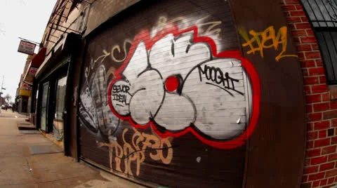 Fish Eye Graffiti Shots Vídeos de archivo 22771676