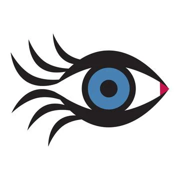 Fish eye logo concept Stock Illustration