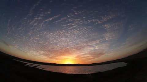 Fish eye time-lapse - salt lake in Ras Mohamed, Sinai, Egypt Stock Footage 39195084