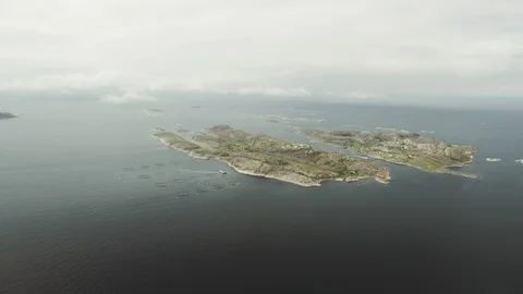 Fish farming in the ocean Vídeo Stock 95662782